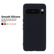 For Google Pixel 8 Pro Pure Color Liquid Silicone Shockproof Phone Case(Black)