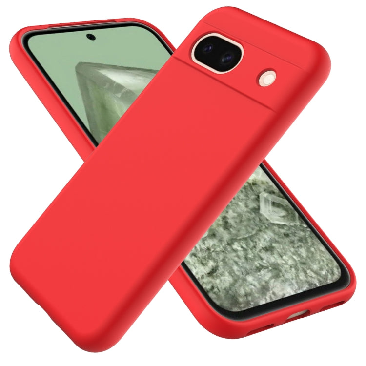 For Google Pixel 8a Pure Color Liquid Silicone Shockproof Phone Case(Red) - free shipping - PMC TechLife - Order now!