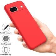 For Google Pixel 8a Pure Color Liquid Silicone Shockproof Phone Case(Red)