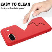 For Google Pixel 8a Pure Color Liquid Silicone Shockproof Phone Case(Red)