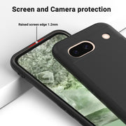 For Google Pixel 8a Pure Color Liquid Silicone Shockproof Phone Case(Black)