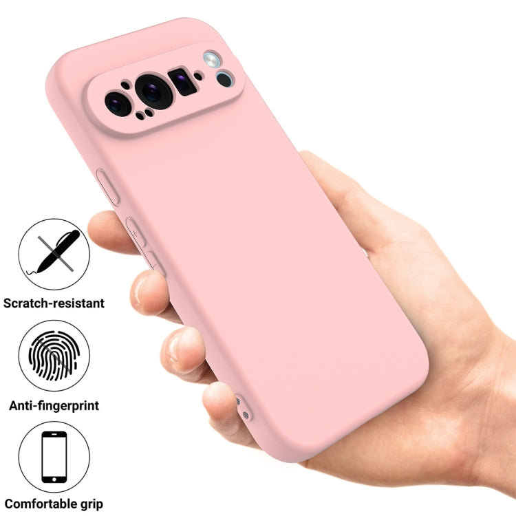 For Google Pixel 9 Pro Pure Color Liquid Silicone Shockproof Phone Case(Pink) - Google Cases by PMC TechLife | Online Shopping South Africa | PMC TechLife | Buy Now Pay Later Mobicred