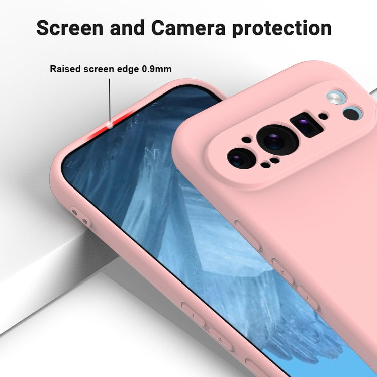 For Google Pixel 9 Pro Pure Color Liquid Silicone Shockproof Phone Case(Pink) - Google Cases by PMC TechLife | Online Shopping South Africa | PMC TechLife | Buy Now Pay Later Mobicred