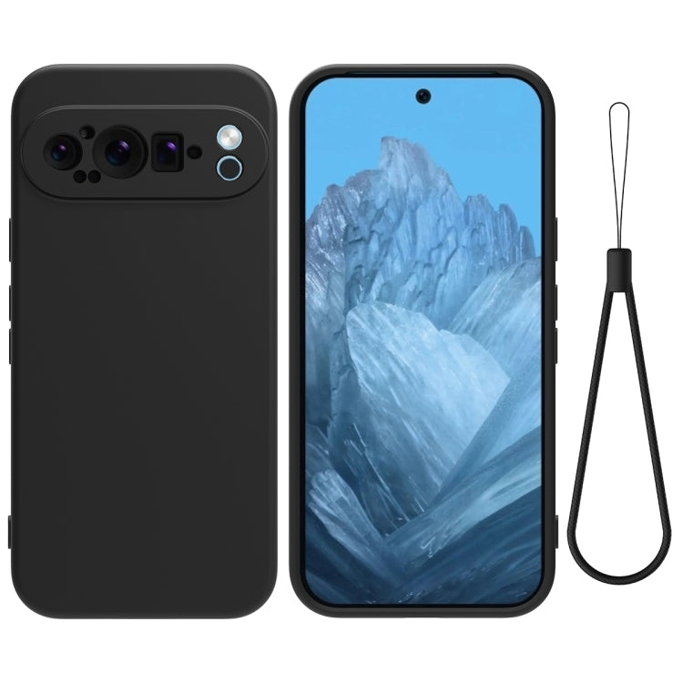 For Google Pixel 9 Pro Pure Color Liquid Silicone Shockproof Phone Case(Black) - free shipping - PMC TechLife - Order now!