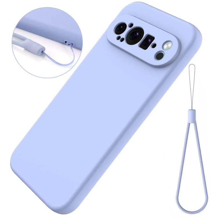 For Google Pixel 9 Pro XL Pure Color Liquid Silicone Shockproof Phone Case(Purple) - Google Cases by PMC TechLife | Online Shopping South Africa | PMC TechLife | Buy Now Pay Later Mobicred
