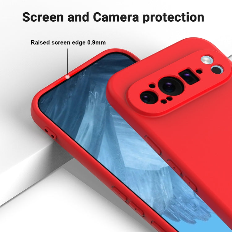 For Google Pixel 9 Pro XL Pure Color Liquid Silicone Shockproof Phone Case(Red) - Google Cases by PMC TechLife | Online Shopping South Africa | PMC TechLife | Buy Now Pay Later Mobicred