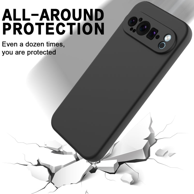For Google Pixel 9 Pro XL Pure Color Liquid Silicone Shockproof Phone Case(Black) - Google Cases by PMC TechLife | Online Shopping South Africa | PMC TechLife | Buy Now Pay Later Mobicred