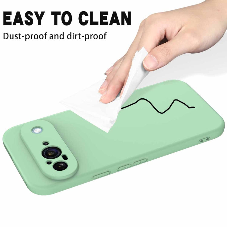 For Google Pixel 9 Pure Color Liquid Silicone Shockproof Phone Case(Green) - Google Cases by PMC TechLife | Online Shopping South Africa | PMC TechLife | Buy Now Pay Later Mobicred