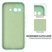 For Google Pixel 9a Pure Color Liquid Silicone Shockproof Phone Case(Green)