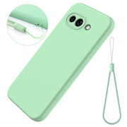 For Google Pixel 9a Pure Color Liquid Silicone Shockproof Phone Case(Green)