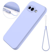 For Google Pixel 9a Pure Color Liquid Silicone Shockproof Phone Case(Purple)