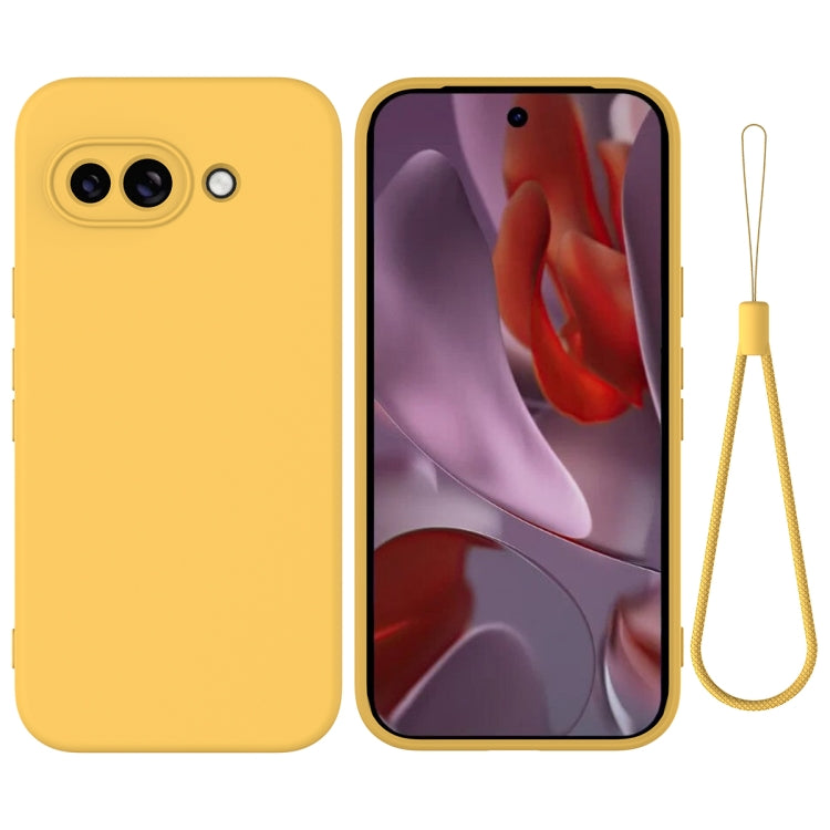 For Google Pixel 9a Pure Color Liquid Silicone Shockproof Phone Case(Yellow) - free shipping - PMC TechLife - Order now!