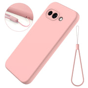 For Google Pixel 9a Pure Color Liquid Silicone Shockproof Phone Case(Pink)