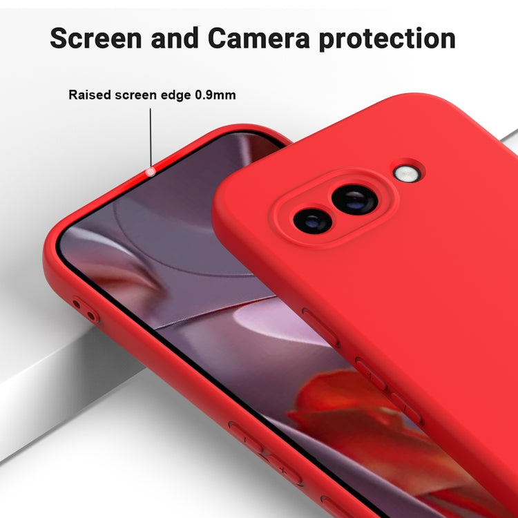 For Google Pixel 9a Pure Color Liquid Silicone Shockproof Phone Case(Red)