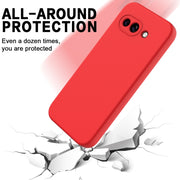 For Google Pixel 9a Pure Color Liquid Silicone Shockproof Phone Case(Red)