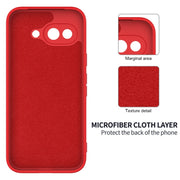 For Google Pixel 9a Pure Color Liquid Silicone Shockproof Phone Case(Red)