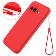 For Google Pixel 9a Pure Color Liquid Silicone Shockproof Phone Case(Red)