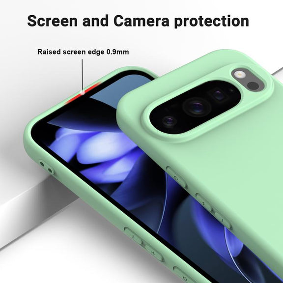 For Google Pixel 10 Pro XL Pure Color Liquid Silicone Shockproof Phone Case(Green)