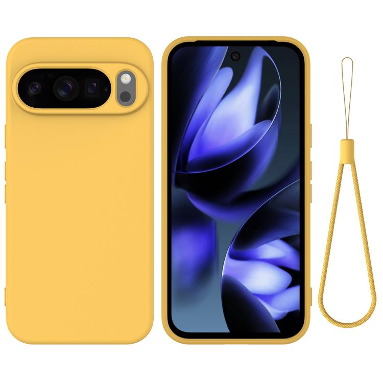 For Google Pixel 10 Pro XL Pure Color Liquid Silicone Shockproof Phone Case(Yellow) - free shipping - PMC TechLife - Order now!