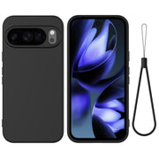 For Google Pixel 10 Pro XL Pure Color Liquid Silicone Shockproof Phone Case(Black)
