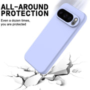 For Google Pixel 10 Pro Pure Color Liquid Silicone Shockproof Phone Case(Purple)