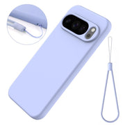 For Google Pixel 10 Pro Pure Color Liquid Silicone Shockproof Phone Case(Purple)