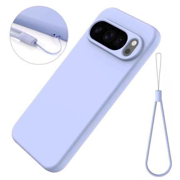For Google Pixel 10 Pro Pure Color Liquid Silicone Shockproof Phone Case(Purple)