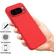 For Google Pixel 10 Pro Pure Color Liquid Silicone Shockproof Phone Case(Red)