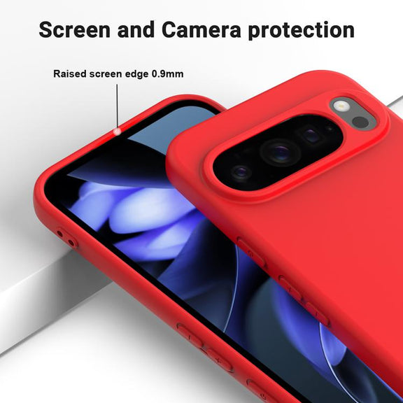 For Google Pixel 10 Pro Pure Color Liquid Silicone Shockproof Phone Case(Red)