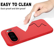 For Google Pixel 10 Pro Pure Color Liquid Silicone Shockproof Phone Case(Red)