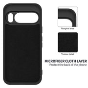 For Google Pixel 10 Pro Pure Color Liquid Silicone Shockproof Phone Case(Black)