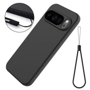 For Google Pixel 10 Pro Pure Color Liquid Silicone Shockproof Phone Case(Black)