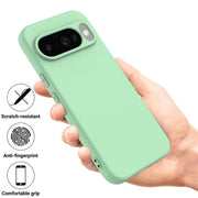 For Google Pixel 10 Pure Color Liquid Silicone Shockproof Phone Case(Green)