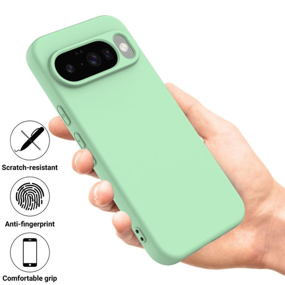 For Google Pixel 10 Pure Color Liquid Silicone Shockproof Phone Case(Green)