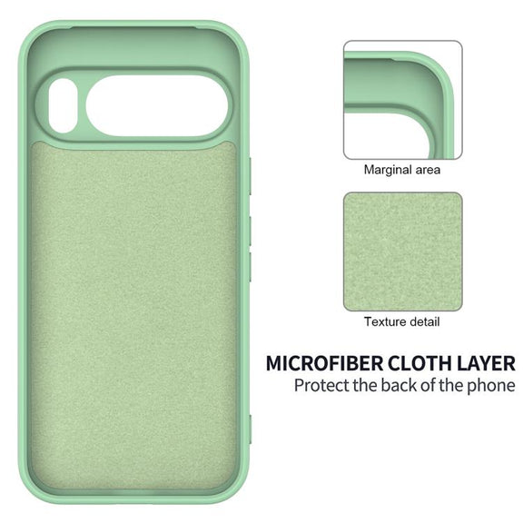 For Google Pixel 10 Pure Color Liquid Silicone Shockproof Phone Case(Green)