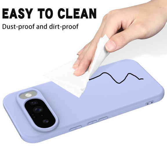 For Google Pixel 10 Pure Color Liquid Silicone Shockproof Phone Case(Purple)