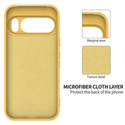 For Google Pixel 10 Pure Color Liquid Silicone Shockproof Phone Case(Yellow)
