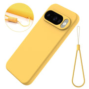 For Google Pixel 10 Pure Color Liquid Silicone Shockproof Phone Case(Yellow)