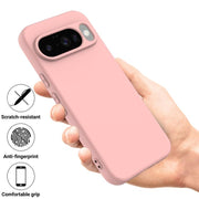 For Google Pixel 10 Pure Color Liquid Silicone Shockproof Phone Case(Pink)