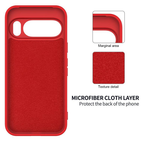 For Google Pixel 10 Pure Color Liquid Silicone Shockproof Phone Case(Red)
