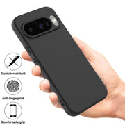 For Google Pixel 10 Pure Color Liquid Silicone Shockproof Phone Case(Black)