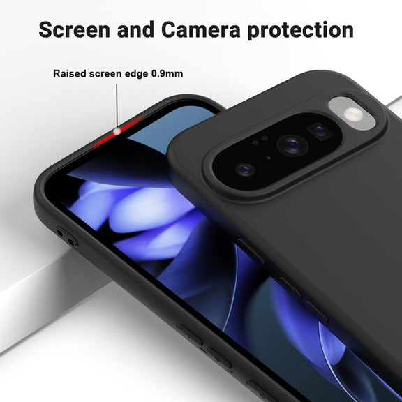 For Google Pixel 10 Pure Color Liquid Silicone Shockproof Phone Case(Black)