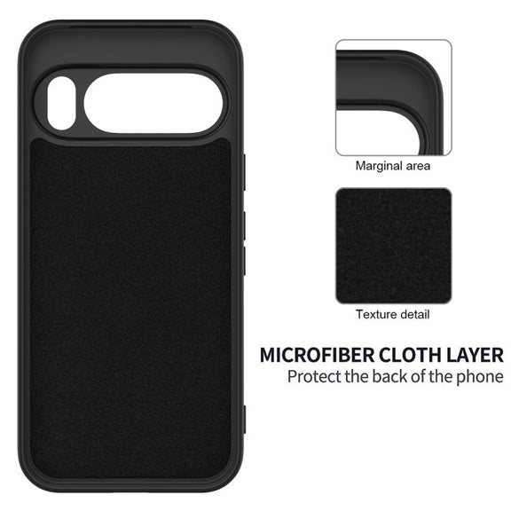 For Google Pixel 10 Pure Color Liquid Silicone Shockproof Phone Case(Black)
