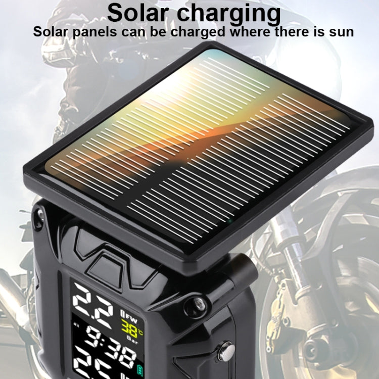 M9 Color Screen Motorcycle Solar Wireless Tire Pressure Monitor With Handbar Mount - Electrical System by PMC TechLife | Online Shopping South Africa | PMC TechLife | Buy Now Pay Later Mobicred