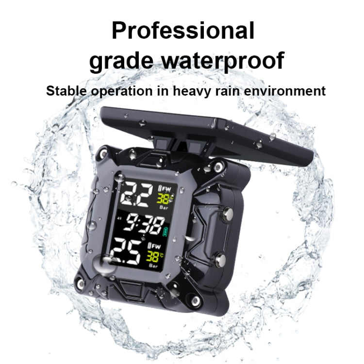 M9 Color Screen Motorcycle Solar Wireless Tire Pressure Monitor With Rear Mirror Bolt Mount - Electrical System by PMC TechLife | Online Shopping South Africa | PMC TechLife | Buy Now Pay Later Mobicred