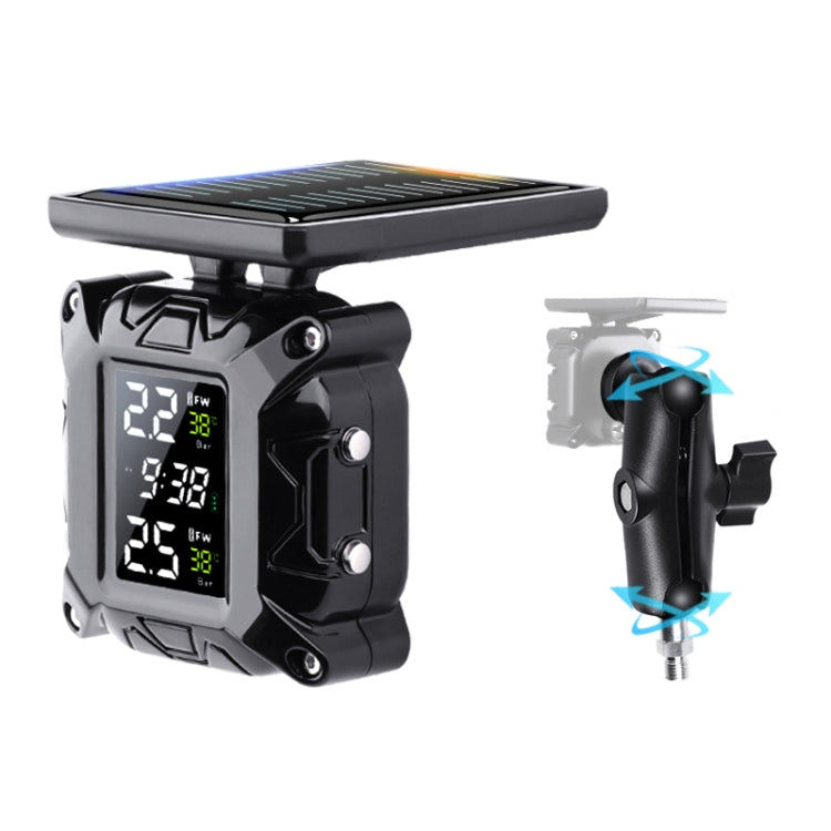 M9 Color Screen Motorcycle Solar Wireless Tire Pressure Monitor With M10 Fixed Mount - Electrical System by PMC TechLife | Online Shopping South Africa | PMC TechLife | Buy Now Pay Later Mobicred