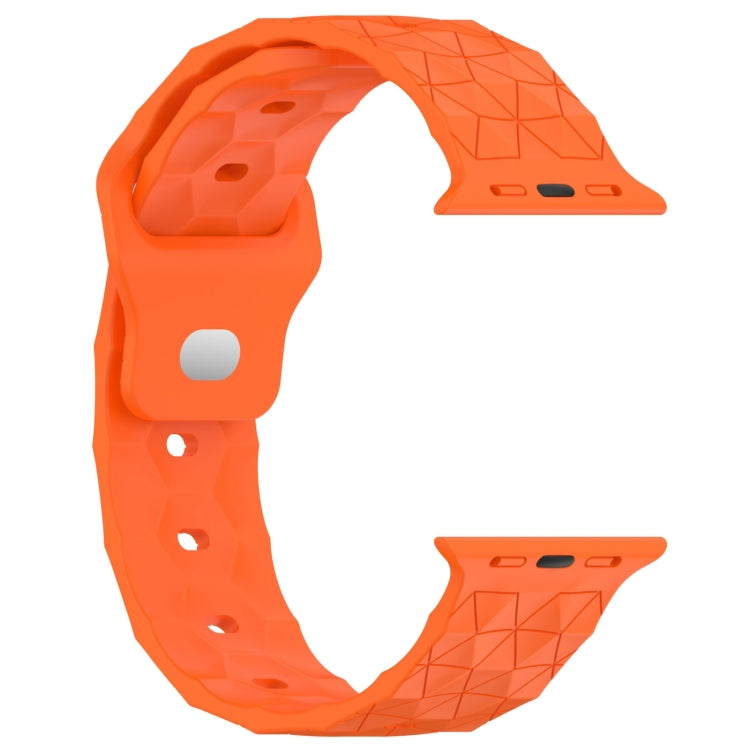 Football Texture Silicone Watch Band For Apple Watch SE 2023 40mm(Orange) - Watch Bands by PMC TechLife | Online Shopping South Africa | PMC TechLife