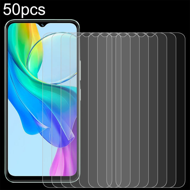 For vivo Y18e / Y18 / Y28 4G 50pcs 0.26mm 9H 2.5D Tempered Glass Film