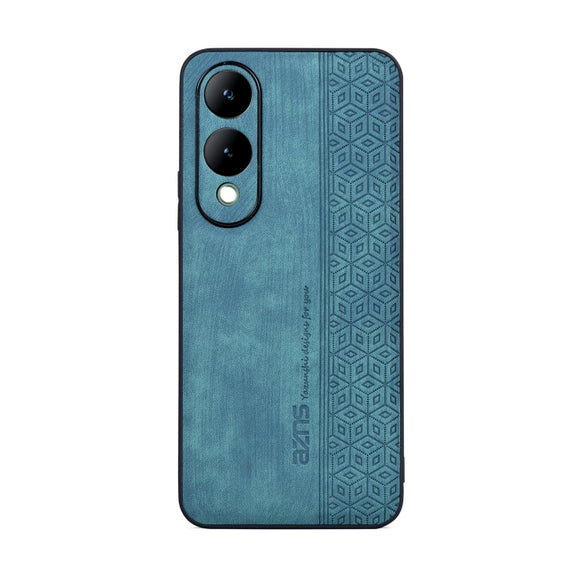 For vivo Y17S AZNS 3D Embossed Skin Feel Phone Case(Dark Green)