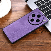 For vivo X100 AZNS 3D Embossed Skin Feel Phone Case(Purple)